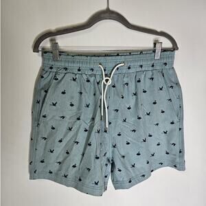 Swannies Golliday Blue Surf Mens Swim Trunks Size 32 Beach Vacation